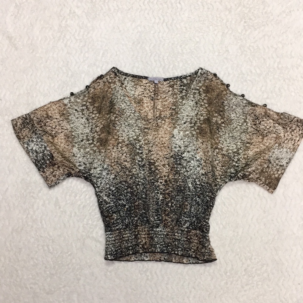 Cold Shoulder Smocked top - size Small